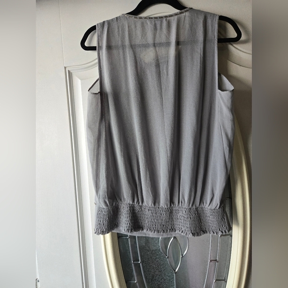 Vintage 2000s Forever 21 Silver Sequin And Beaded Tank Top ~Y2K~ Medium - Picture 8 of 8